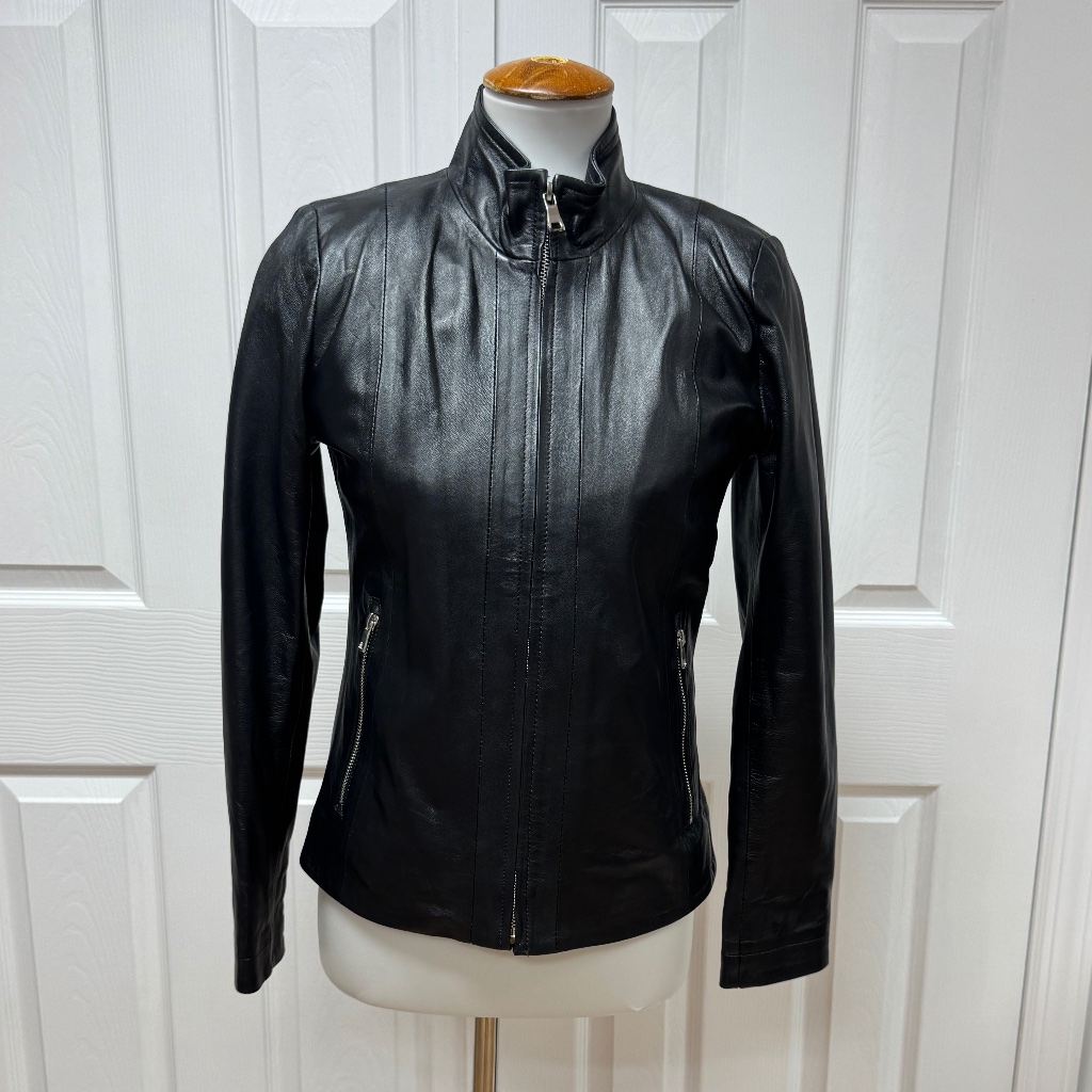 Fairytale Leather Mallorca Genuine Leather Black Jacket. Size M.